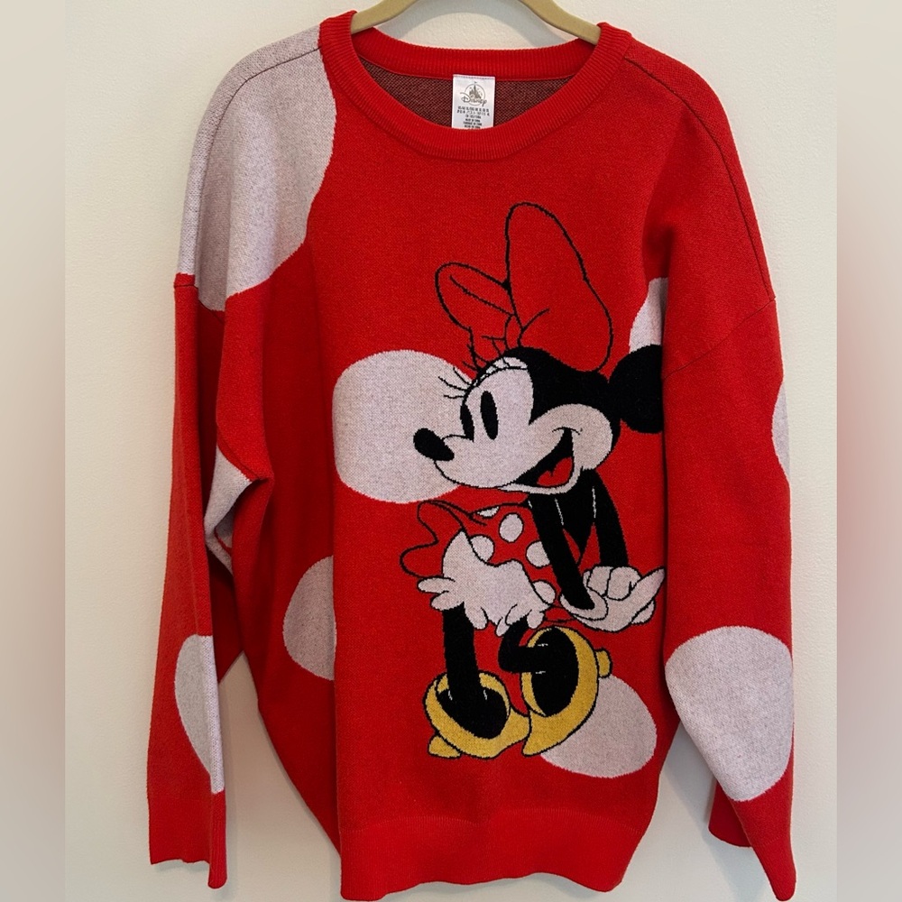 Disney Minnie Mouse Pullover Knit Sweater Size XL